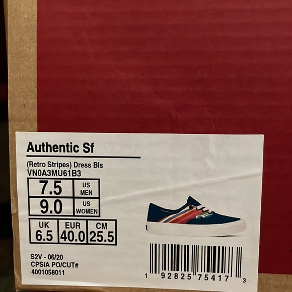 Vans Authentic Sf Retro Stripes Dress Blue - Picture 11 of 11